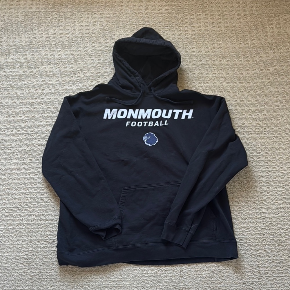 Black Monmouth Football Hoodie